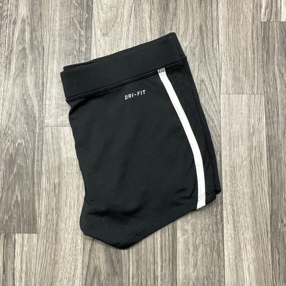 NIKE Graphic Elastic Waist Black Dri-Fit Athletic Training Shorts Womens Size XS